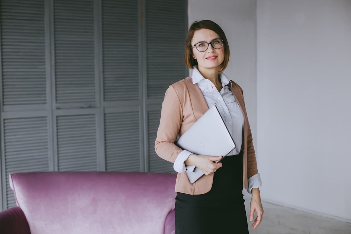 Hotel account manager reviewing bookings
